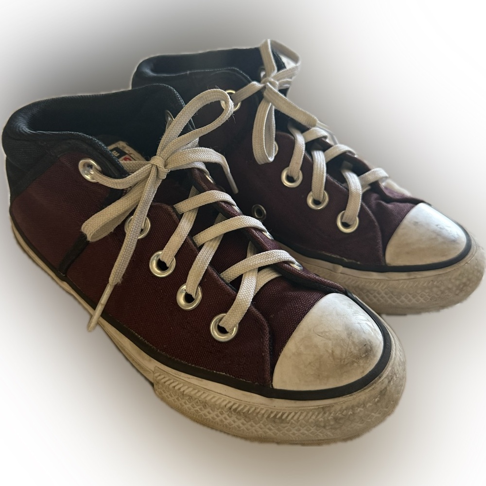 Converse Kids Maroon and Black Sneakers